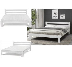 Ліжко Агат (Білий)  Доступні розміри під матрац: 1200*2000,  Висота ліжка 740 мм;
