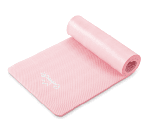 Килимок (мат) для фітнесу та йоги Queenfit NBR 1,5 см рожевий