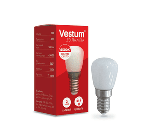 Світлодіодна лампа Vestum SMD Е14 4W 4500K 220V  для холодильника