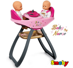 Стільчик для годування ляльок близнюків Baby Nurse Gold Edition Smoby 220315