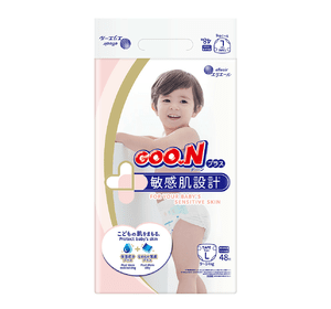 Підгузки GOO.N Plus для дітей 9-14 кг (розмір L, на липучках, унісекс, 48 шт.)