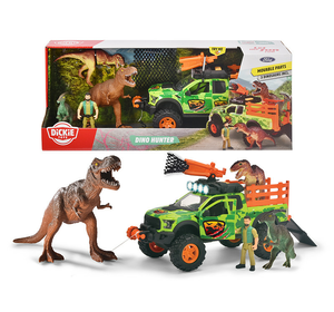 Ігровий набір 'Полювання на динозаврів', позашляховик зі звук. та світл. еф., 3 динозаври, 1 фігурка