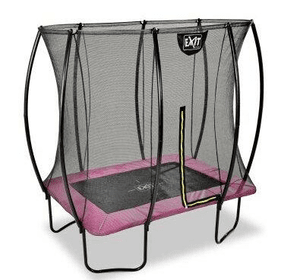 Батут EXIT Silhouette 153x214 (джампінгу, фітнесу, для дітей, на 2 м, на 100 кг) рожевий