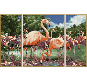 Художній творчий набір-триптих Фламінго, 50х80 см, 12+