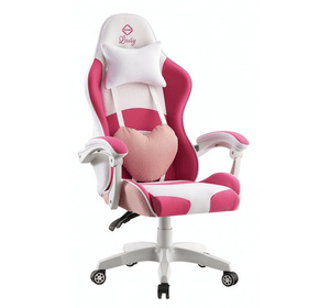 Крісло геймерське Bonro Lady 807 рожево-біле