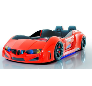 Ліжко машина BMW VIP червона, двері відчиняються, звукові ефекти, пульт