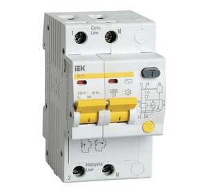 Диференційний автомат IEK АД12 2P 32A 30мА тип АC ( MAD10-2-032-C-030 )