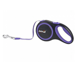 Поводок-рулетка AnimAll для собак весом до 50 кг, 5 м, фиолетовый