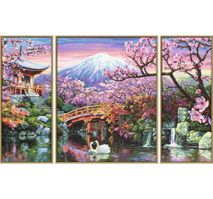 Художній творчий набір-триптих Цвіт сакури в Японії, 50х80 см, 12+