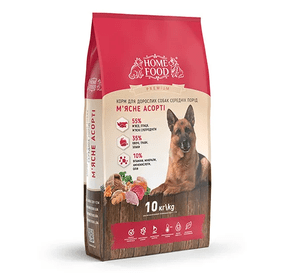 Сухий корм для дорослих собак середніх порід «М'ясне асорті» Універсальний,10 кг