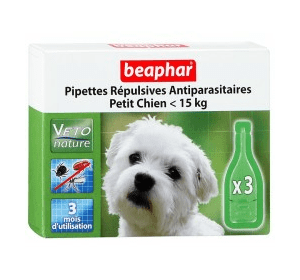 Beaphar капли Bio Spot On для собак маленьких пород  антипаразитарные натуральные капли для собак мелких пород (до 15 кг) с 12 недельного возраста Артикул:  15612  Пипетки :   3 пипетки