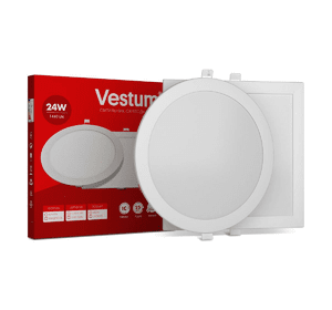 Круглий світлодіодний врізний світильник Vestum 24W 4000K 220V 1-VS-5107