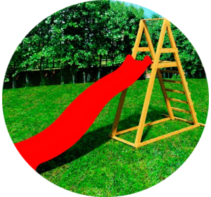 Дитячий дерев'яний майданчик DELTA з пластиковим спуском 3 метри