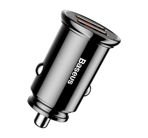 Автомобільний зарядний пристрій Baseus Circular Plastic A+A 30W Dual QC3.0 Чорний (CCALL-YD01)