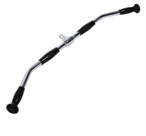 Ручка для верхньої тяги York Fitness 91 см вигнута з гумовими рукоятками, хром