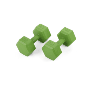 Набір гантелей композитних Gymtek 2х4 кг зелений