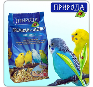"Премиум-меню юниор"- корм для волнистых попугаев