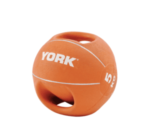 М'яч медбол 5 кг York Fitness із двома ручками, помаранчевий