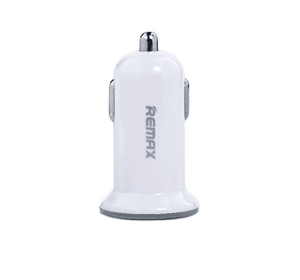 Автомобільний зарядний пристрій Remax Mini USBx2 2.4A/1A White