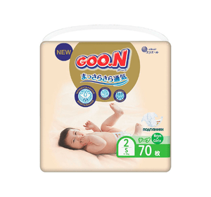 Підгузки GOO.N Premium Soft для дітей 4-8 кг (розмір 2 (S), на липучках, унісекс, 70 шт.)