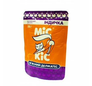 МИС КИС пауч - консервированный мясной деликатес с индейкой для кошек , 100 гр