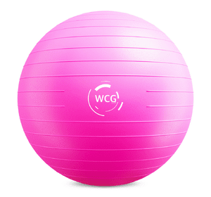 М'яч для фітнесу (фітбол) WCG 75 Anti-Burst 300кг Рожевий