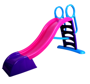 Гірка спуск дитяча пластикова Mochtoys 180 см, рожева БРАК