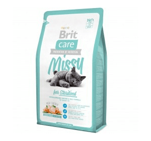 Brit Care Missy Sterilised для стерилизованных кошек  гипоаллергенный корм с курицей и рисом Вес :   400 г  2 кг  7 кг