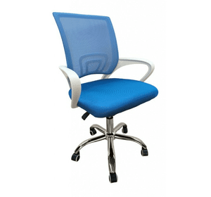 Крісло офісне Bonro 619 біло-синє