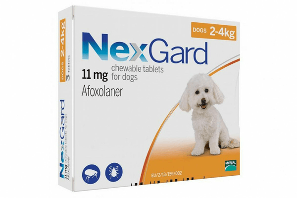 Таблетки Boehringer Ingelheim NexGard от блох и клещей для собак S, 2-4 кг, 1 таблетка - NaVolyni.com