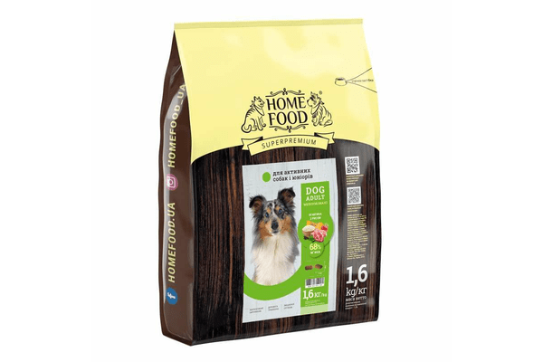 Сухий корм для дорослих собак «Ягнятина з рисом» DOG ADULT MEDIUM/MAXI Для активних і юніорів 1.6 кг - NaVolyni.com
