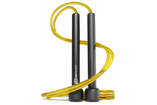 Скакалка Hop-Sport Crossfit NEW з пластиковими ручками HS-P025JR yellow - NaVolyni.com