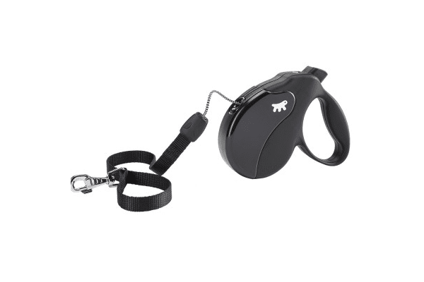 Рулетка Ферпласт Amigo Small шнур черная  Small, с длиной шнура 5 метров для собак с максимальным весом 15 кг. - NaVolyni.com