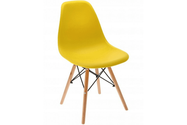 Крісло для кухні на ніжках Bonro В-173 FULL KD жовте (3шт) - NaVolyni.com