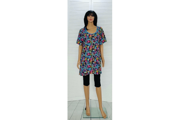 Трикотажна жіноча блуза кольорова великих розмірів 66 - NaVolyni.com