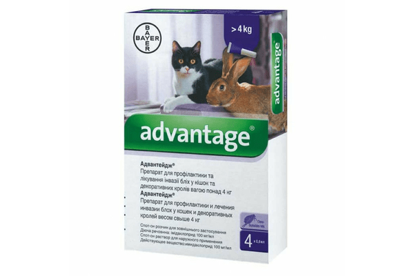 Bayer Advantage Cat 80 - капли Байер Адвантейдж от блох для кошек и декоративных кроликов - NaVolyni.com
