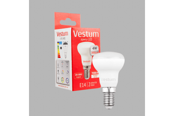 Світлодіодна лампа Vestum R39 4W 4100K 220V E14 1-VS-1401 - NaVolyni.com