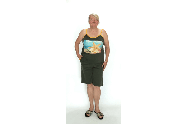 Літній костюм майка топ і шорти великих розмірів - NaVolyni.com