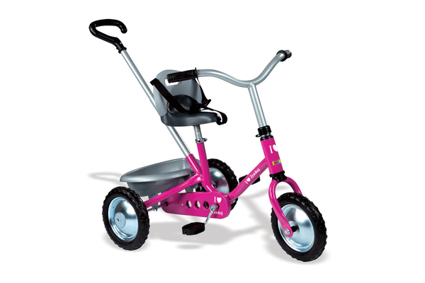 Дитячий металевий велосипед 'Зукі' з багажником, рожевий, 16 міс.+ - NaVolyni.com