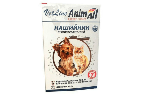 Ошейник противопаразитный AnimАll VetLine для кошек и собак, 35 см - NaVolyni.com