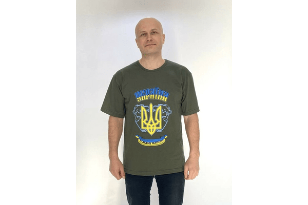 Трикотажна патріотична футболка чоловіча - NaVolyni.com