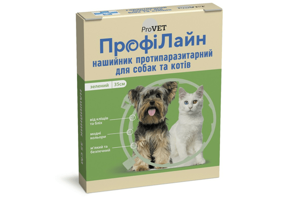 Нашийник ПрофіЛайн кіт соб 35см зелений Сузір'я - NaVolyni.com