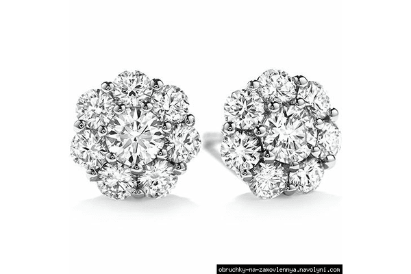 Сережки з діамантами для нареченої - NaVolyni.com
