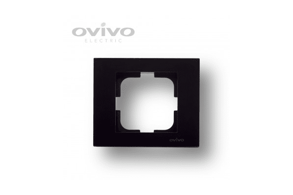 Рамка одинарна GRANO чорний металік Ovivo 400-170000-096 - NaVolyni.com