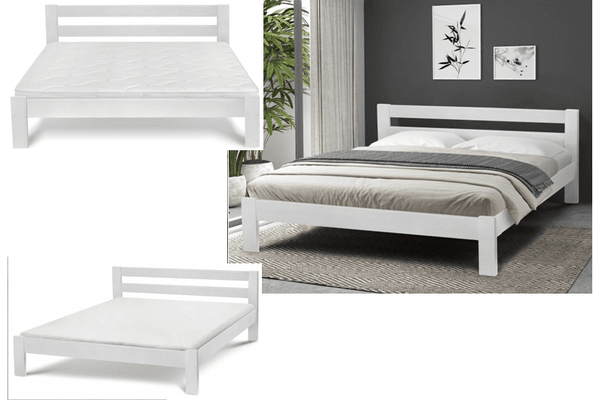 Ліжко Агат (Білий)  Доступні розміри під матрац: 1200*2000,  Висота ліжка 740 мм; - NaVolyni.com