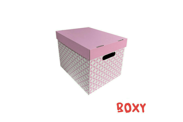 Коробка 312*236*250 мм (архівна орнамент) рожева - NaVolyni.com