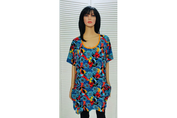 Трикотажна жіноча блуза кольорова великих розмірів 58 - NaVolyni.com