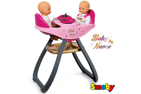 Стільчик для годування ляльок близнюків Baby Nurse Gold Edition Smoby 220315 - NaVolyni.com