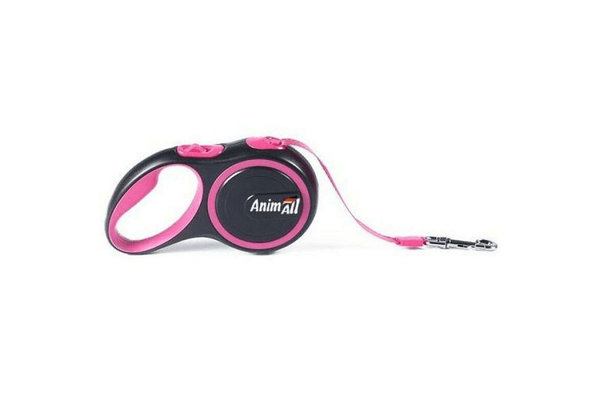 Поводок-рулетка AnimAll для собак весом до 15 кг, 3 м, розовый - NaVolyni.com