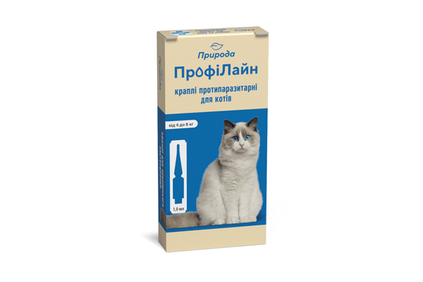 ПрофиЛайн (для кошек от 4 до 8 кг) Инсектоакарицидные препараты Артикул: PR240989 - NaVolyni.com